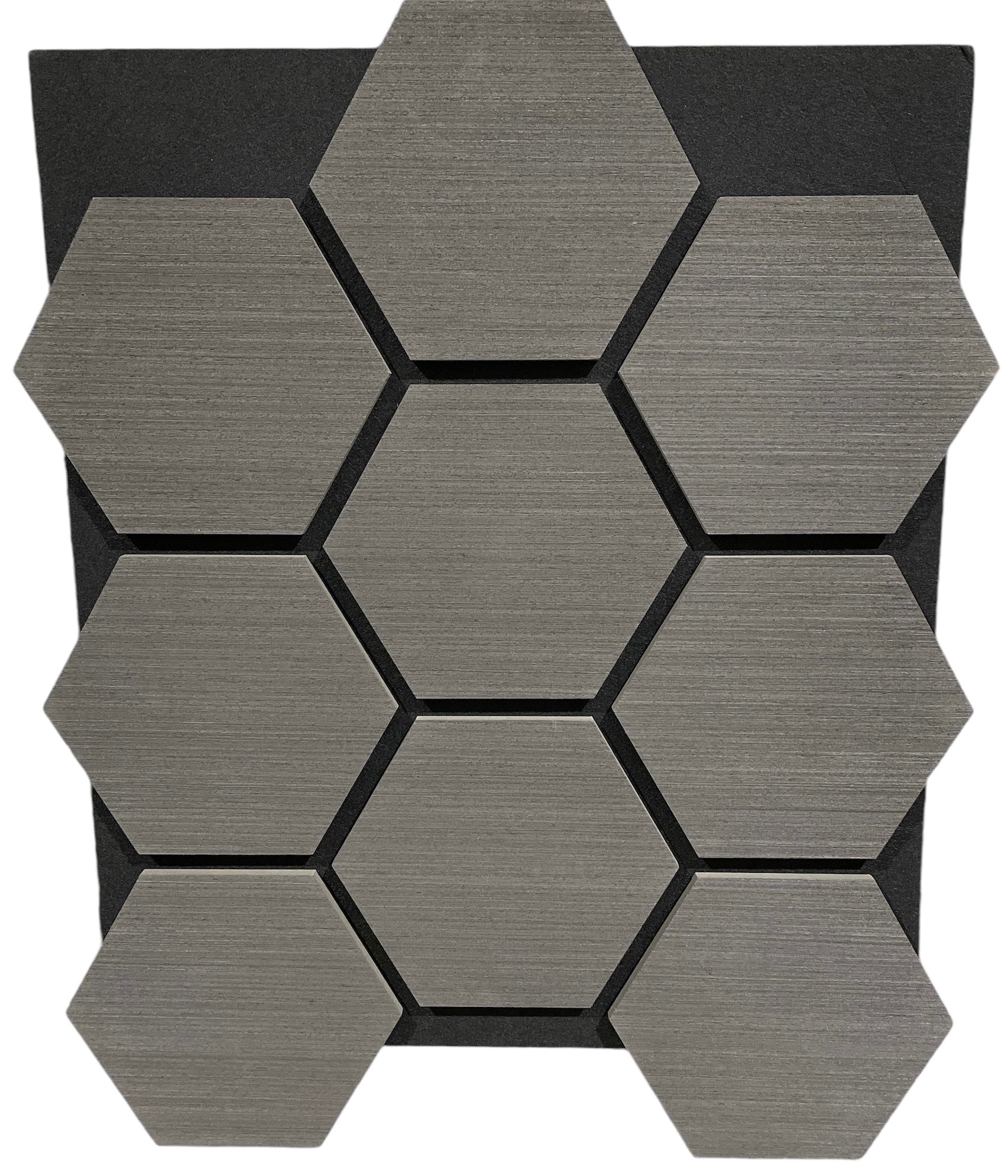 Hexagon Akustikpaneele Eiche Schwarz